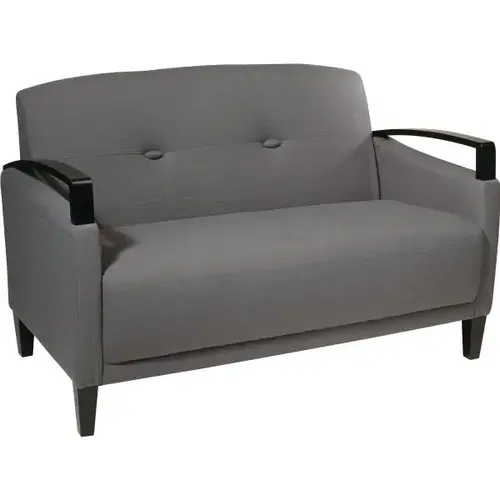 Main Street Love Seat, Woven Charcoal Fabric Main Street Love Seat, Woven Charcoal Fabric