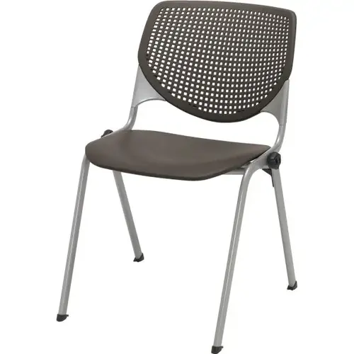 Stack Chair With Perforated Back, 400 Weight Capacity, Brownstone Stack Chair With Perforated Back, 400 Weight Capacity, Brownstone
