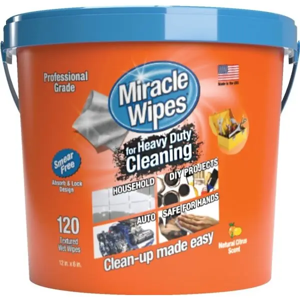 Miracle Brands Miraclewipes For Heavy Duty - pack of 120 3829
