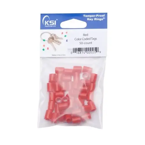 Key Systems Inc 290100R Tamper Proof Rings Color Coding Tags, Red Buy Now
