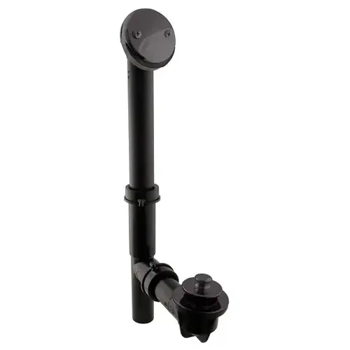 Black 1-1/2 " Tubular Pull And Drain Bath Waste Drain Matte Black Black 1-1/2 " Tubular Pull And Drain Bath Waste Drain Matte Black