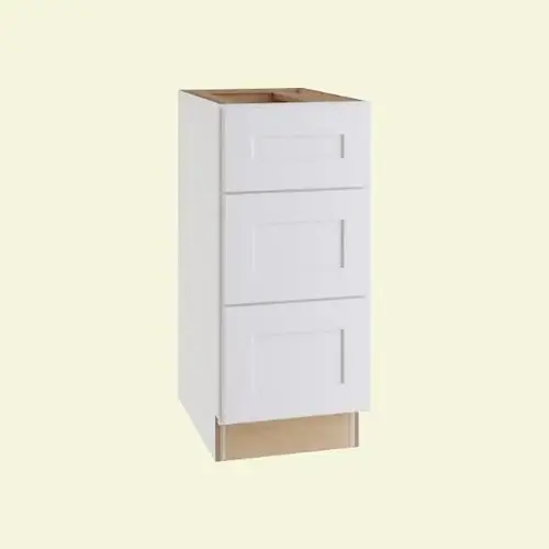 Express Shaker Vesper White Plywood Assembled Base Drawer Kitchen Cabinet 12 In. W X 34.5 In. D X 24 In. H W/ Soft Close Express Shaker Vesper White Plywood Assembled Base Drawer Kitchen Cabinet 12 In. W X 34.5 In. D X 24 In. H W/ Soft Close