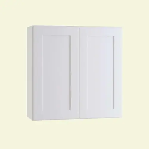 Express Shaker 33 In W X 12 In D X 30 In H Assembled Plywood Wall Kitchen Cabinet In Vesper White With Shelves Express Shaker 33 In W X 12 In D X 30 In H Assembled Plywood Wall Kitchen Cabinet In Vesper White With Shelves