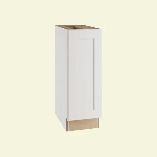 9 Base Full Height Door Cabinet Hinged Left Shaker White 9 Base Full Height Door Cabinet Hinged Left Shaker White