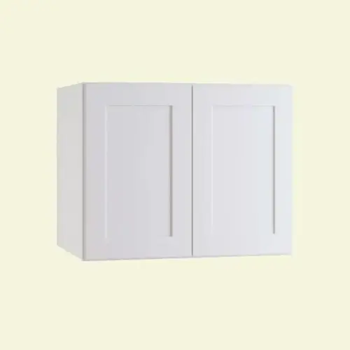 Newport 36 In. W X 24 In. D X 18 In. H Assembled Plywood Wall Bridge Kitchen Cabinet In Pacific White With Soft Close Newport 36 In. W X 24 In. D X 18 In. H Assembled Plywood Wall Bridge Kitchen Cabinet In Pacific White With Soft Close