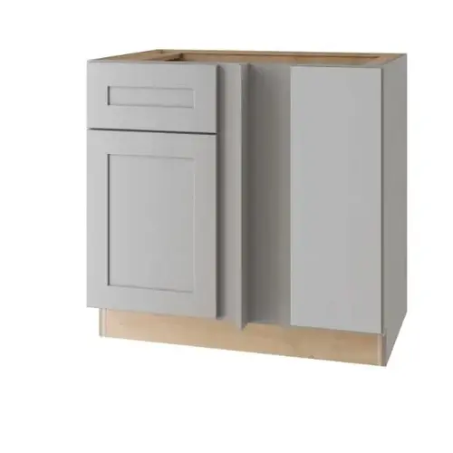 42 Base Blind Corner Cabinet Drawer Hinged Right Shaker Gray 42 Base Blind Corner Cabinet Drawer Hinged Right Shaker Gray