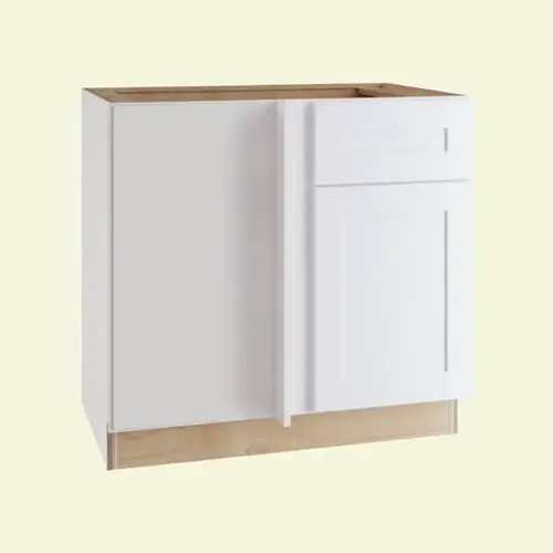 Nantucket Assembled 36x34.5x24 Corner Left Hinge Cabinet, White Nantucket Assembled 36x34.5x24 Corner Left Hinge Cabinet, White