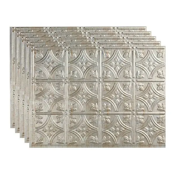 Fasade 18x24 Traditional #1 Backsplash Panel Vintage Metal - pack of 5 PB5034 Fasade 18x24 Traditional #1 Backsplash Panel Vintage Metal - pack of 5 PB5034