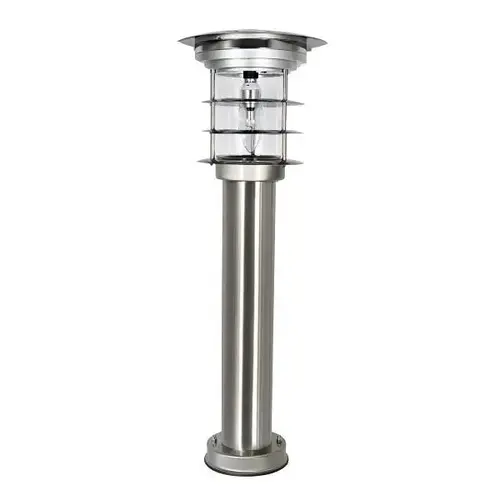 Solar Led Bollard Pathway Light With Ez Anchor, Silver - pack of 2 Solar Led Bollard Pathway Light With Ez Anchor, Silver - pack of 2