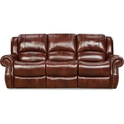 Aspen 3-Seater Reclining Sofa, Round Arm, 93", Oxblood Aspen 3-Seater Reclining Sofa, Round Arm, 93", Oxblood