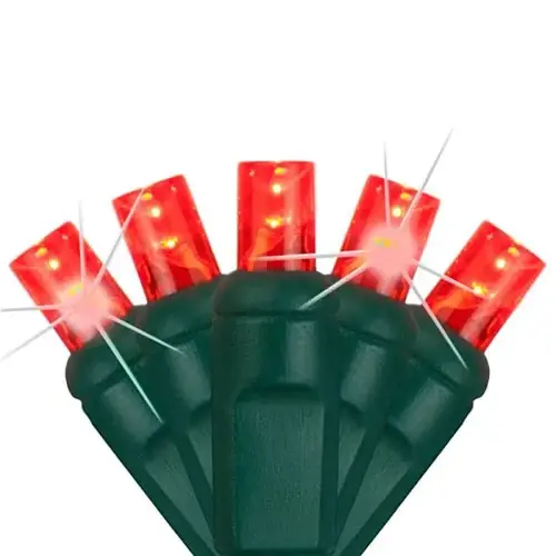 Softtwinkle 50 LED Christmas Lights, Green Wire, Red Softtwinkle 50 LED Christmas Lights, Green Wire, Red