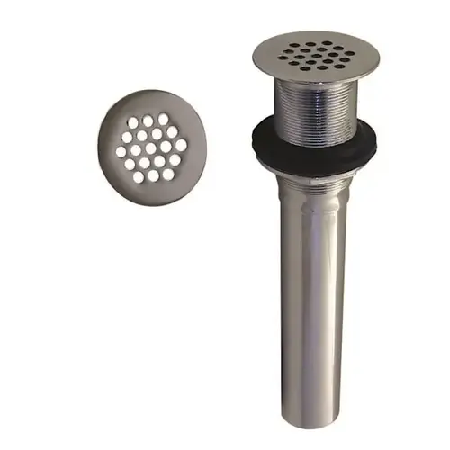Grid Strainer Lavatory Drain Without Overflow Holes In Polished Chrome Grid Strainer Lavatory Drain Without Overflow Holes In Polished Chrome