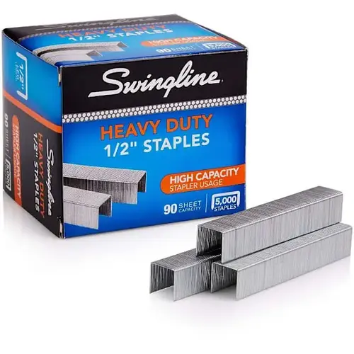 Heavy Duty 1/2" Staples 100 Per Strip - pack of 5000 Heavy Duty 1/2" Staples 100 Per Strip - pack of 5000