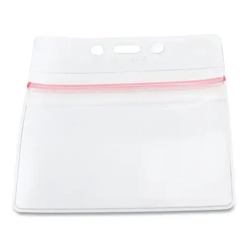 Sealable Badge Holder With Zipper Lock 3.75" X 2.62" Clear - pack of 50 Sealable Badge Holder With Zipper Lock 3.75" X 2.62" Clear - pack of 50