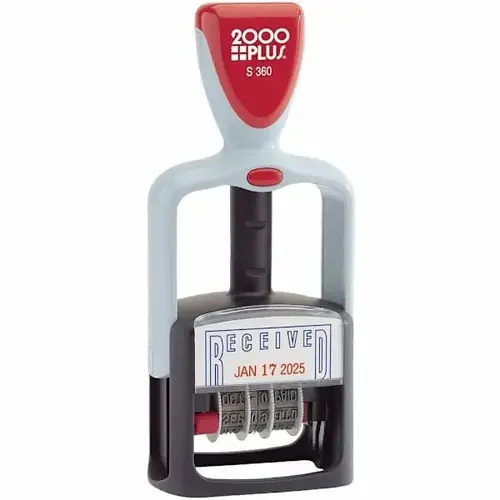 2000 Plus Self-Inking "Received" Dater Stamp Two-Color Date Red And Blue Ink 2000 Plus Self-Inking "Received" Dater Stamp Two-Color Date Red And Blue Ink
