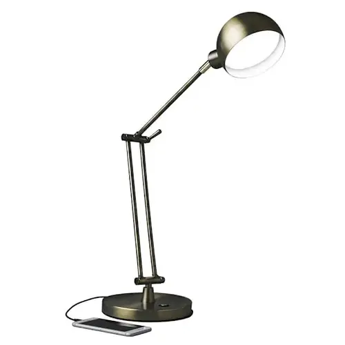 Ottlite Refine LED Desk Lamp With USB Charging, Antique Bronze Ottlite Refine LED Desk Lamp With USB Charging, Antique Bronze