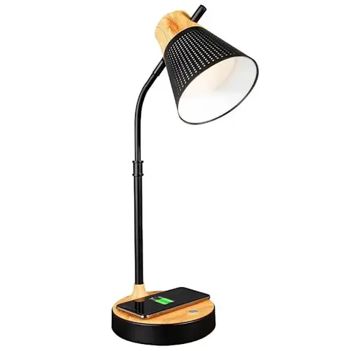 Ottlite Wireless Charging LED Table Lamp, Black Ottlite Wireless Charging LED Table Lamp, Black