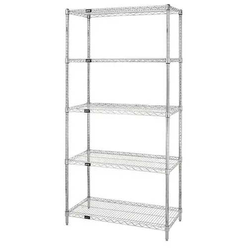 5 Wire Shelf Starter Kit, 21" X 48" X 74", Chrome 5 Wire Shelf Starter Kit, 21" X 48" X 74", Chrome