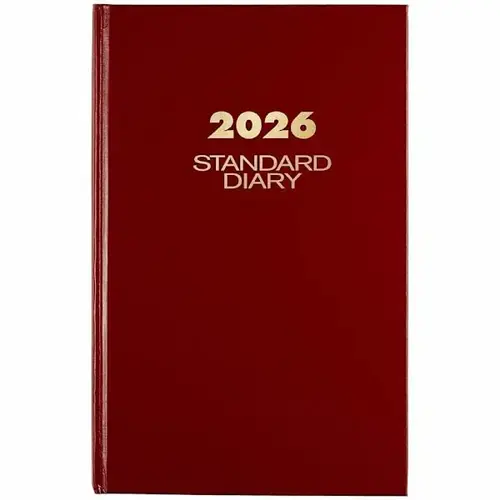 Standard Diary 1 Year Jan-Dec 2026 7-3/4" X 12-1/8" Vinyl Red Standard Diary 1 Year Jan-Dec 2026 7-3/4" X 12-1/8" Vinyl Red