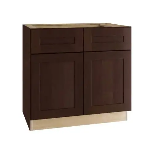 Fulton Assembled 36x34.5x21 Vanity Sink Base Cabinet In Mocha Fulton Assembled 36x34.5x21 Vanity Sink Base Cabinet In Mocha