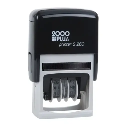 2001plus Blue/Red Self-Inking Date And 4-In-1 Message Stamp 2001plus Blue/Red Self-Inking Date And 4-In-1 Message Stamp
