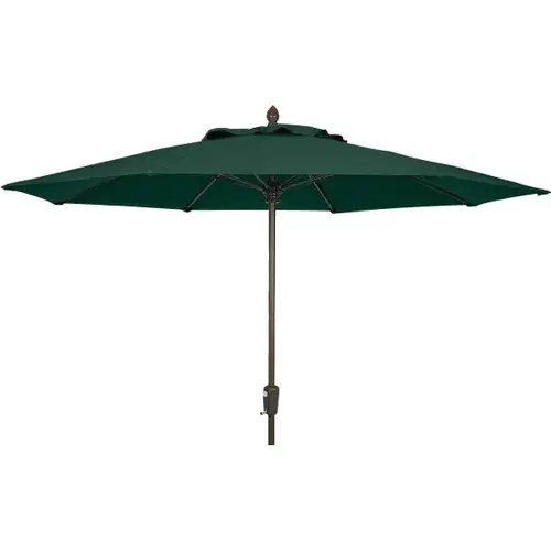 9 ft Crank Market Umbrella, Marine Grade Cover, Forest Green 9 ft Crank Market Umbrella, Marine Grade Cover, Forest Green