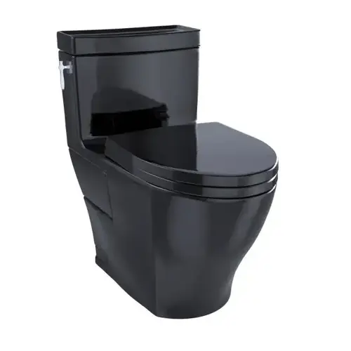 Aimes One-Piece 1.28 Gpf Toilet Universal Height, Washlet+, Ebony Aimes One-Piece 1.28 Gpf Toilet Universal Height, Washlet+, Ebony