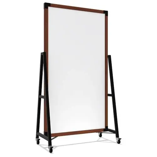Prest Mobile Whiteboard Magnetic Carmel Oak Frame 74"H X 40"W Prest Mobile Whiteboard Magnetic Carmel Oak Frame 74"H X 40"W
