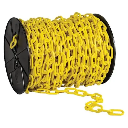 2" X 125 Yellow Biodegradable Plastic Safety Chain - Reel 2" X 125 Yellow Biodegradable Plastic Safety Chain - Reel
