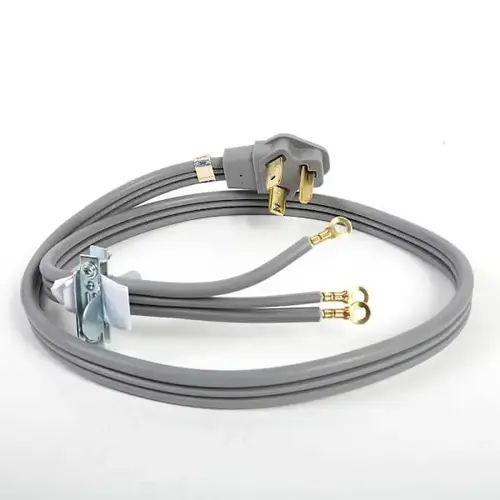 Replacement Gray 4 ft 3-Wire 30 Amp Cord For Dryer, Part # 5304512979 Replacement Gray 4 ft 3-Wire 30 Amp Cord For Dryer, Part # 5304512979