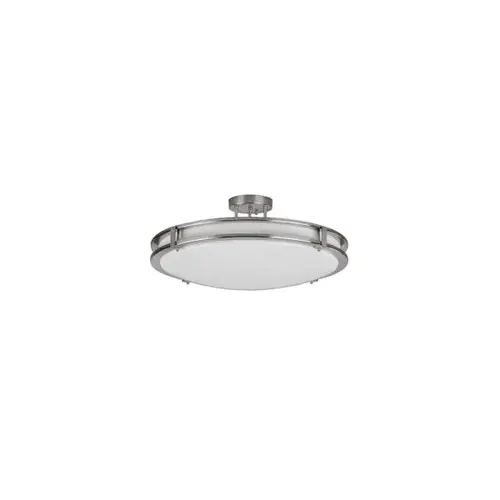 12" LED Semi-Flush Ceiling Mount Fixture, 27/30/35/40/50k, Satin Nickel 12" LED Semi-Flush Ceiling Mount Fixture, 27/30/35/40/50k, Satin Nickel