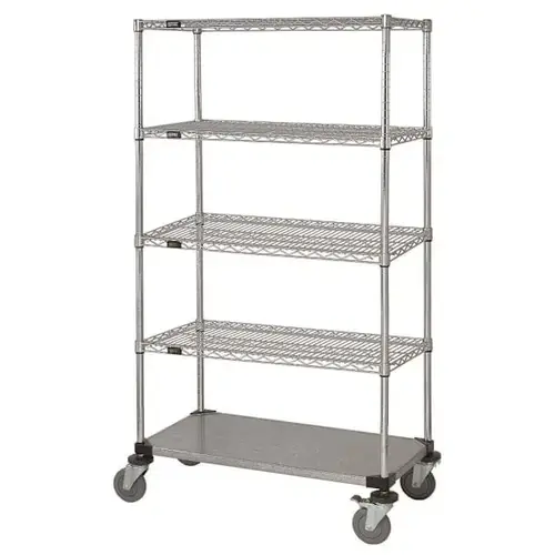 Mobile Cart 36w X 24dx 80"H Chrome Mobile Cart 36w X 24dx 80"H Chrome