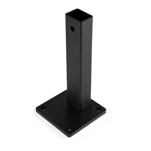 AR Surface Mount Offset Stanchion 10" Tall - Matte Black AR Surface Mount Offset Stanchion 10" Tall - Matte Black