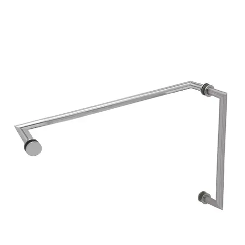 8" x 18" Mitered Pull/Towel Bar Combo - Polished Nickel 8" x 18" Mitered Pull/Towel Bar Combo - Polished Nickel