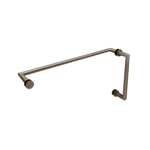 8" x 18" Mitered Pull/Towel Bar Combo - Brushed Bronze 8" x 18" Mitered Pull/Towel Bar Combo - Brushed Bronze