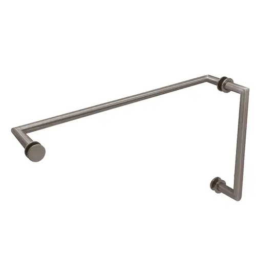 8" x 24" Mitered Pull/Towel Bar Combo - Brushed Bronze 8" x 24" Mitered Pull/Towel Bar Combo - Brushed Bronze