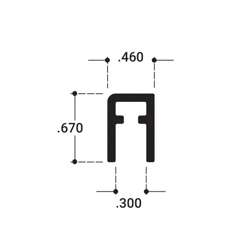 Showcase Top Rail 144" Long Aluminum Extrusion - Dark Black Bronze Anodized Showcase Top Rail 144" Long Aluminum Extrusion - Dark Black Bronze Anodized
