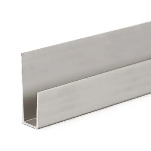 1/4" Deep Nose Aluminum J-Channel 144" Length - Satin Anodized 1/4" Deep Nose Aluminum J-Channel 144" Length - Satin Anodized