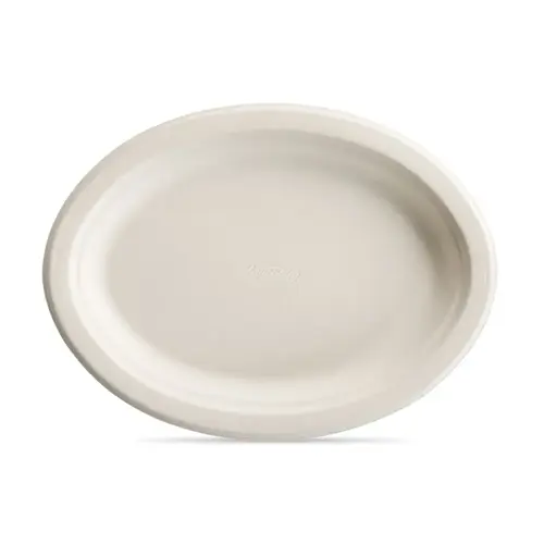 PaperPro Naturals Serving Tray Base 7.5X10 IN Molded Fiber Kraft Oval - pack of 500 PaperPro Naturals Serving Tray Base 7.5X10 IN Molded Fiber Kraft Oval - pack of 500
