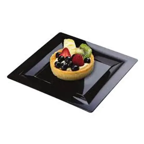 WNA Plate 5 IN PS Black Square - pack of 168 WNA Plate 5 IN PS Black Square - pack of 168