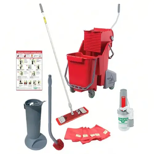 SmartColor MicroWipe Floor Cleaning Kit 32 QT Red SmartColor MicroWipe Floor Cleaning Kit 32 QT Red