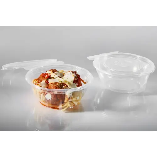 Fresh N' Sealed Bowl & Lid Combo With Flat Lid 24 OZ PP Clear Round Hinged - pack of 255 Fresh N' Sealed Bowl & Lid Combo With Flat Lid 24 OZ PP Clear Round Hinged - pack of 255