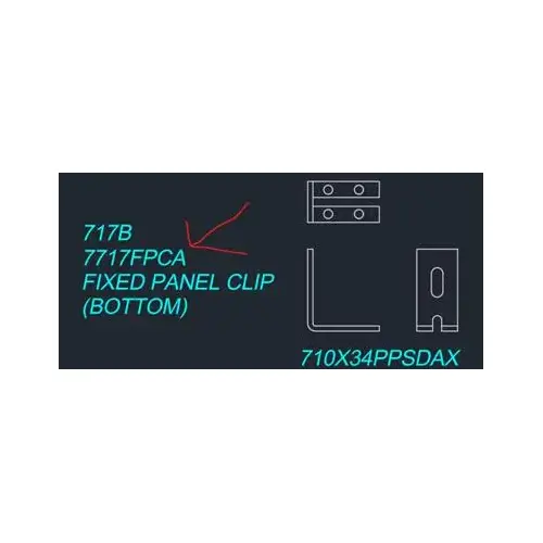 Fixed Panel Clip-Bottom Aluminum Fixed Panel Clip-Bottom Aluminum