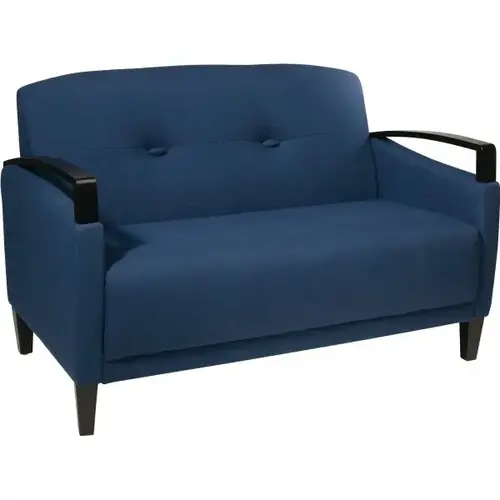 Main Street Love Seat, Woven Indigo Fabric Main Street Love Seat, Woven Indigo Fabric