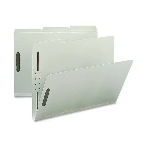 1/3 Tab Letter Fastener Folder 8.5" X 11" Gray/Green - pack of 25 1/3 Tab Letter Fastener Folder 8.5" X 11" Gray/Green - pack of 25