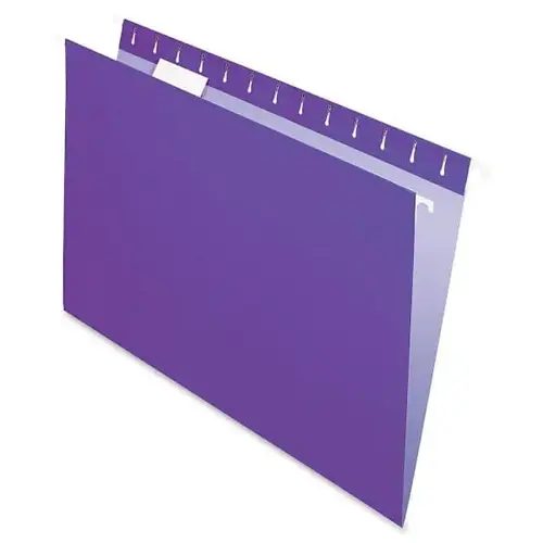 Essentials 1/5 Tab Letter Hanging Folder 8.5"X11" Violet - pack of 25 Essentials 1/5 Tab Letter Hanging Folder 8.5"X11" Violet - pack of 25