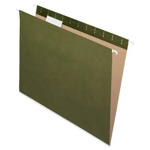 1/5 Tab Letter Hanging Folder 8.5" X 11" Green - pack of 25 1/5 Tab Letter Hanging Folder 8.5" X 11" Green - pack of 25
