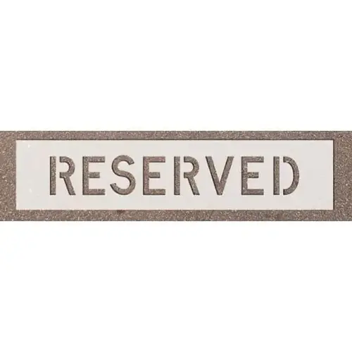 Reserved Parking Lot Stencil, 4 Reserved Parking Lot Stencil, 4