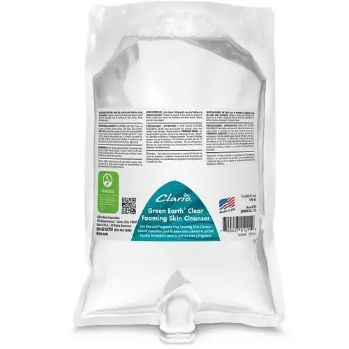 Green Earth Clear Foaming Skin Cleanser, 1000 mL, Bag - pack of 6 Green Earth Clear Foaming Skin Cleanser, 1000 mL, Bag - pack of 6