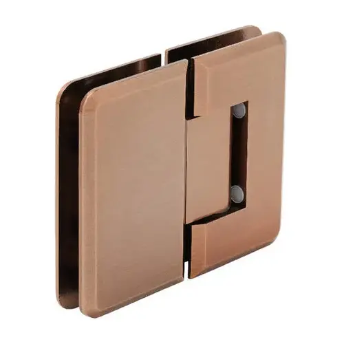 Adjustable Glass to Glass 180 degree Portugal Radius Corner Bevelled edge Hinge Brushed Bronze Adjustable Glass to Glass 180 degree Portugal Radius Corner Bevelled edge Hinge Brushed Bronze